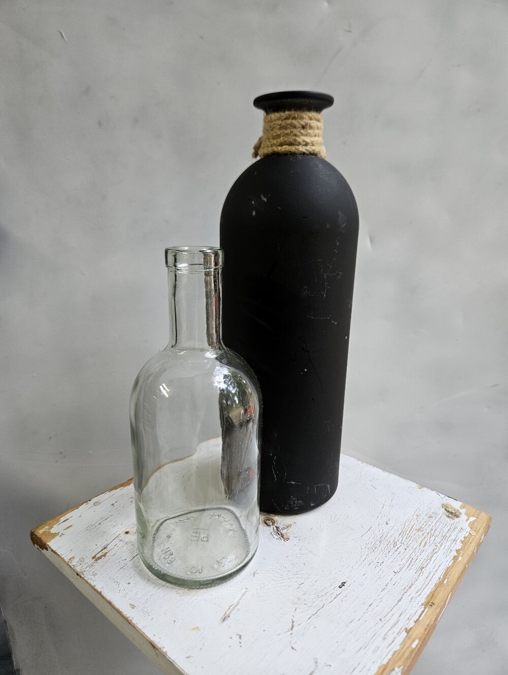 Source Unknown Clear Glass Bottle Vase